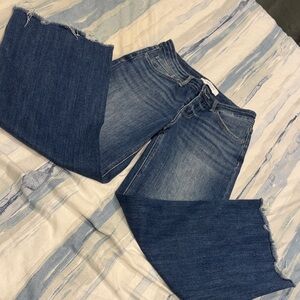 Lovervet by Vervet cropped wide leg Blue Women's Jeans